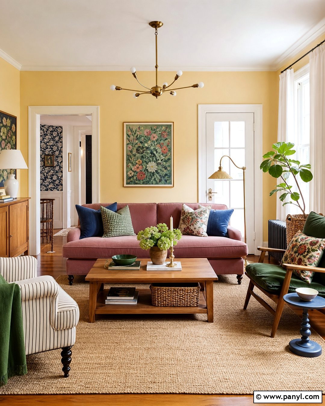 Pink Sofa With Butter Yellow Walls - 25 Pink Sofa Wall Colour Ideas