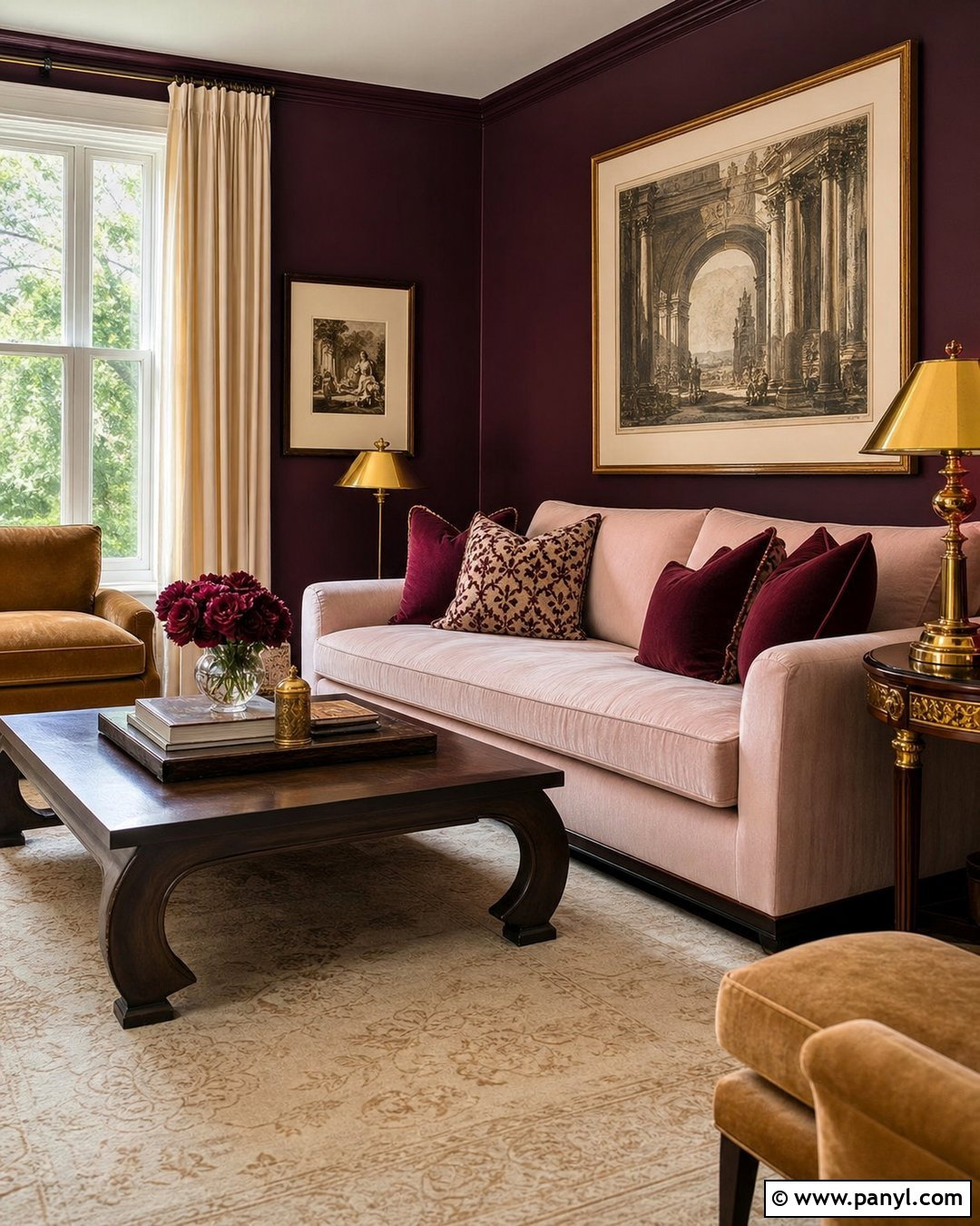 Pink Sofa With Plum Walls - 25 Pink Sofa Wall Colour Ideas