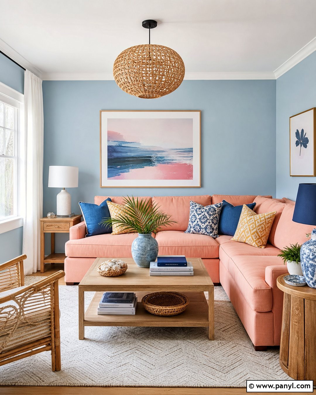 Pink Sofa With Powder Blue Walls - 25 Pink Sofa Wall Colour Ideas