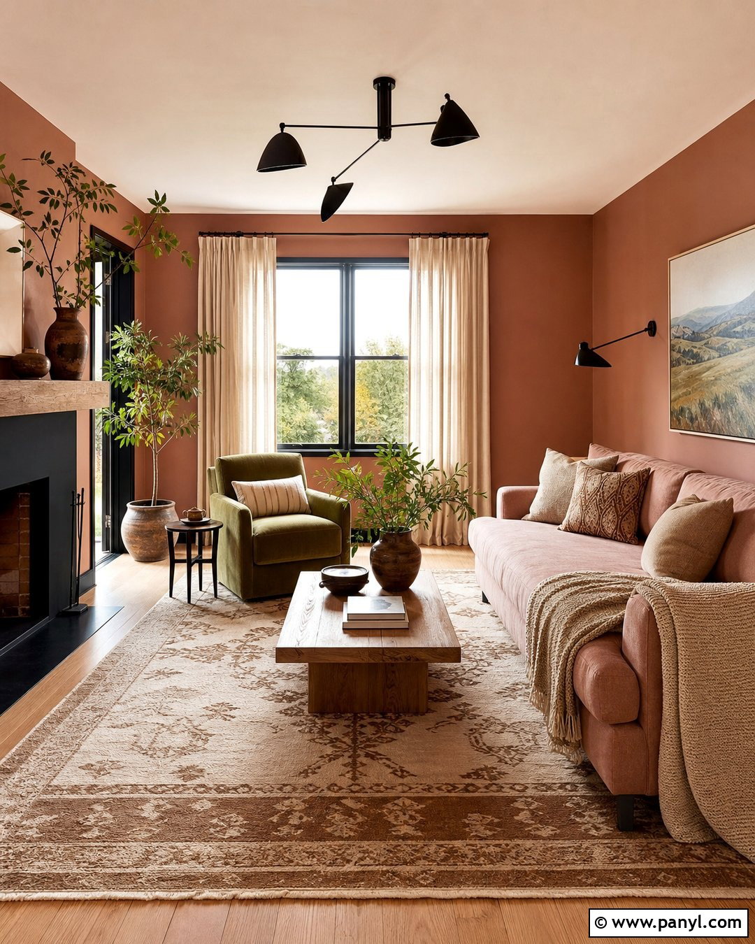 Pink Sofa With Terracotta Walls - 25 Pink Sofa Wall Colour Ideas