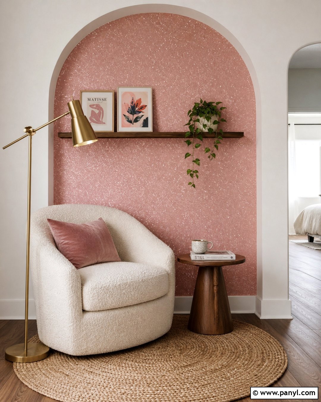 Pink Sparkle Arch Wall - 20 Pink Sparkle Paint For Walls