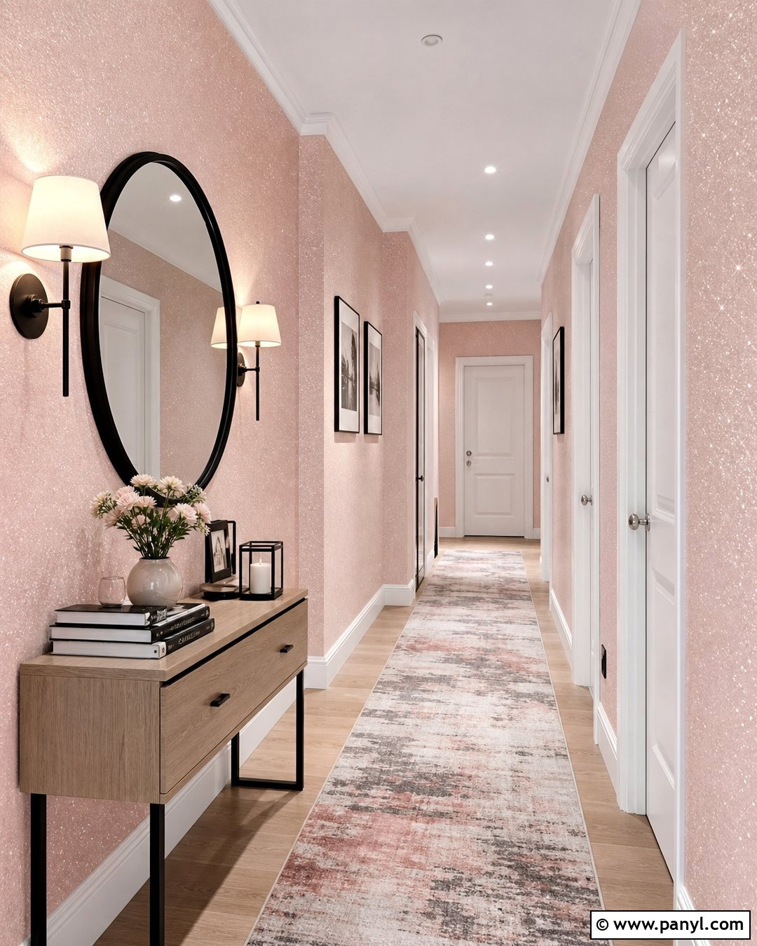 Pink Sparkle Hallway Wall - 20 Pink Sparkle Paint For Walls