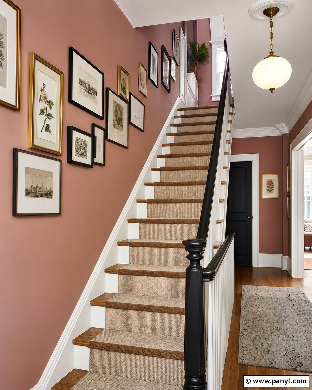 Pink Staircase Walls - 50 Pink Wall Ideas