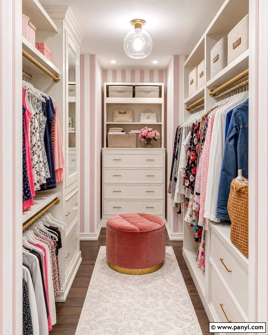 Pink Striped Closet Walls - 30 Pink Striped Walls