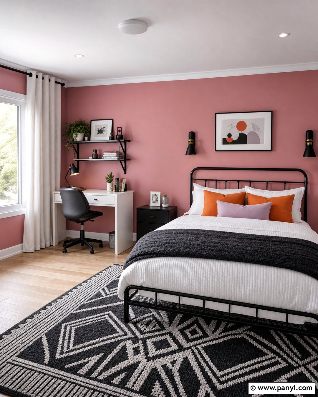 Pink Teen Bedroom Accent Wall - 35 pink accent walls