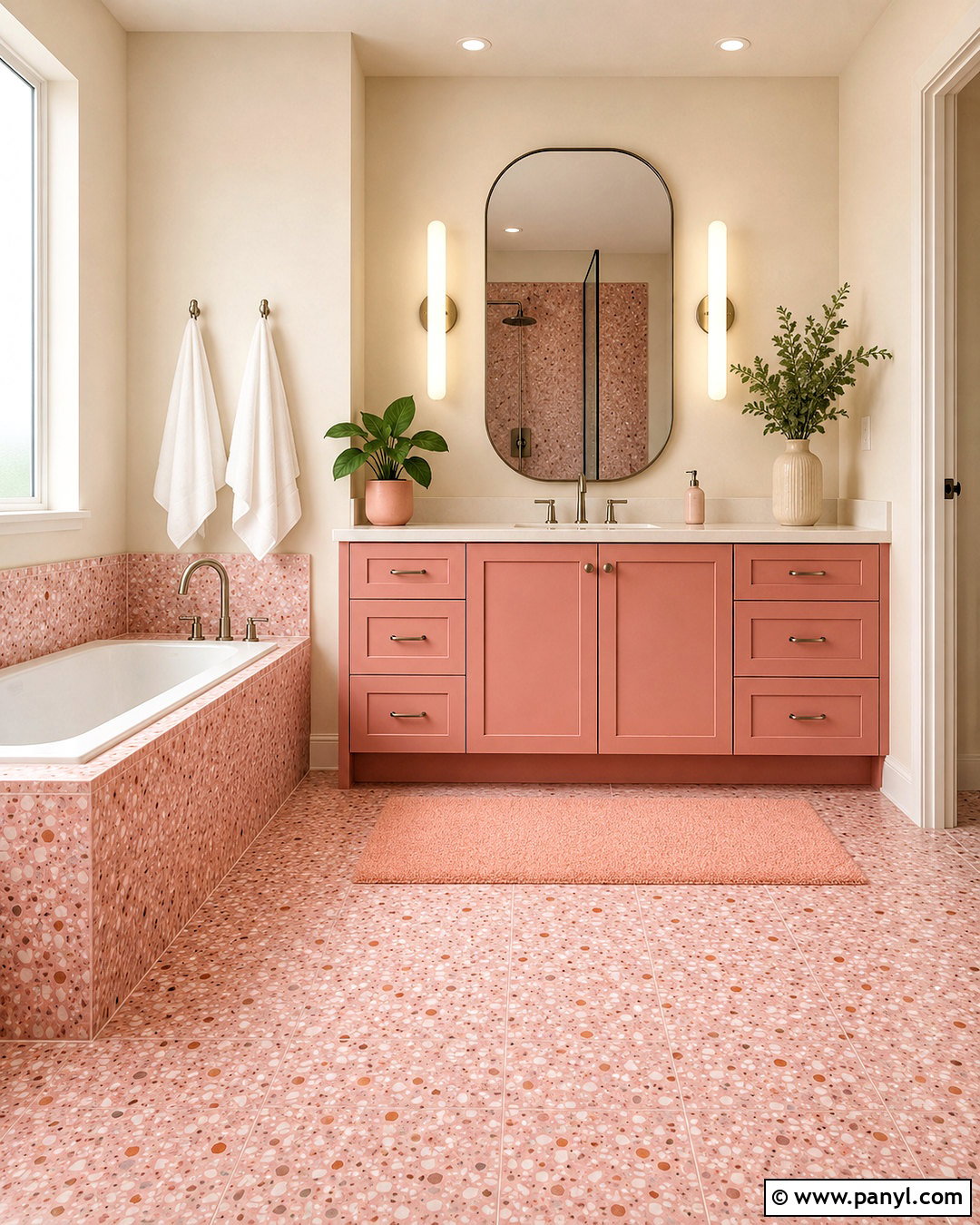 Pink Terrazzo Bathroom - 20 pink bathroom aesthetic ideas
