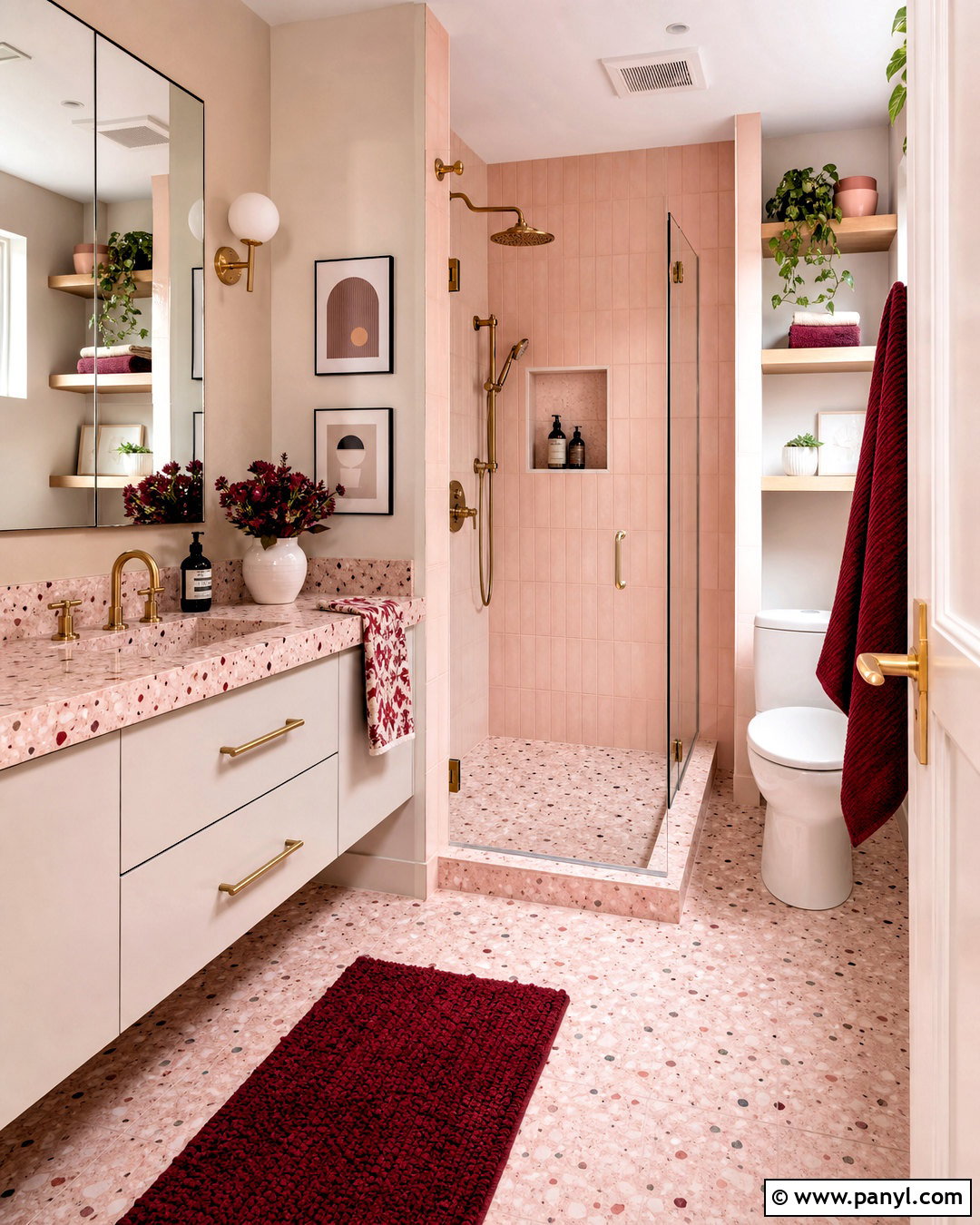 Pink Terrazzo Bathroom - 20 pink bathroom inspo ideas