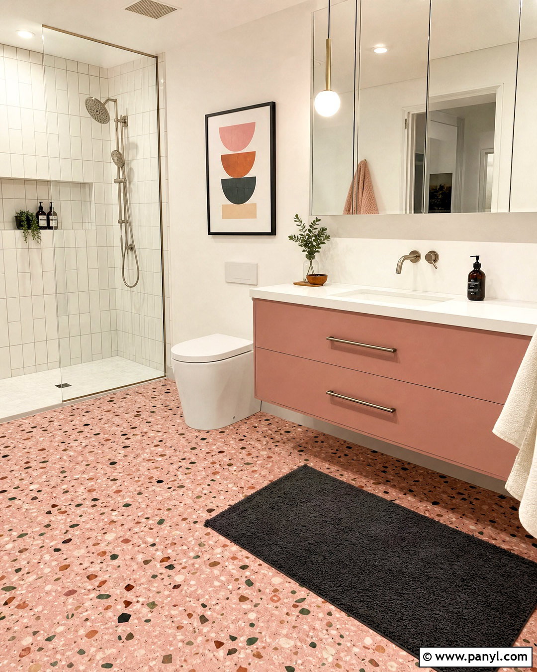 Pink Terrazzo Bathroom - 20 modern pink bathroom ideas