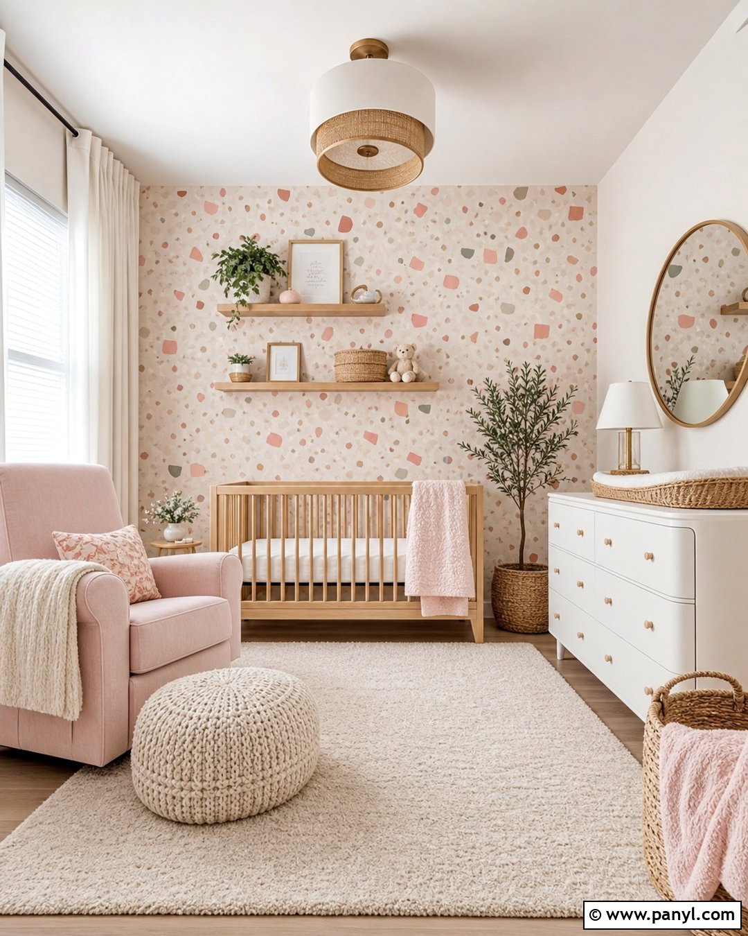 Pink Terrazzo Nursery Accent Wall - 20 Accent Wall Nursery Girl Pink Ideas