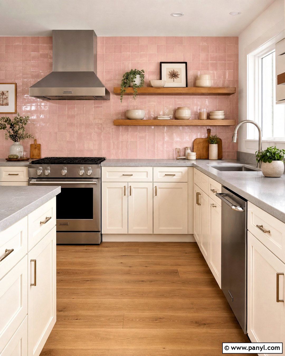 Pink Tile Backsplash Kitchen - 20 pink kitchen inspiration ideas