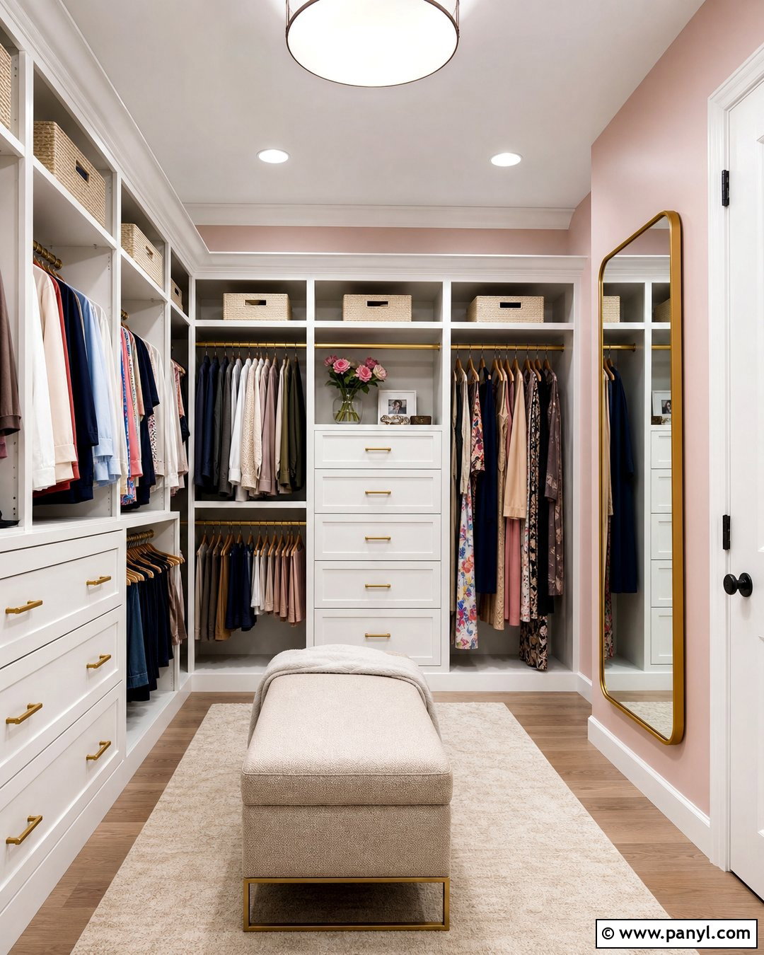 Pink Walk In Closet Walls - 50 Pink Wall Ideas