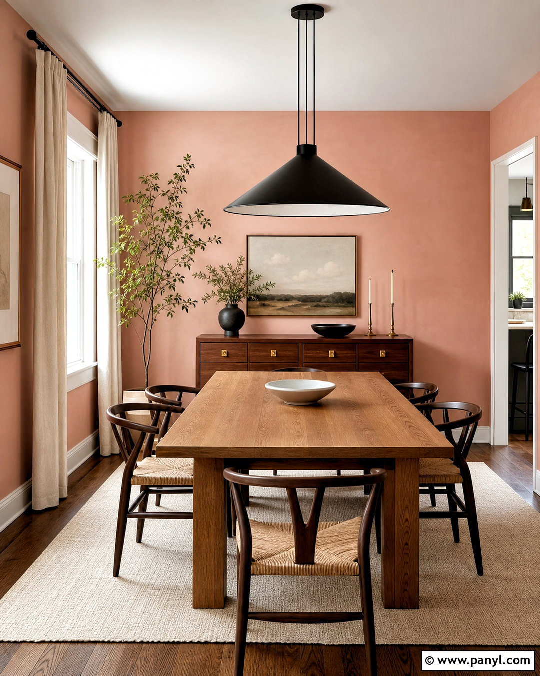 Pink Wall Dining Room - 20 pink wall room ideas