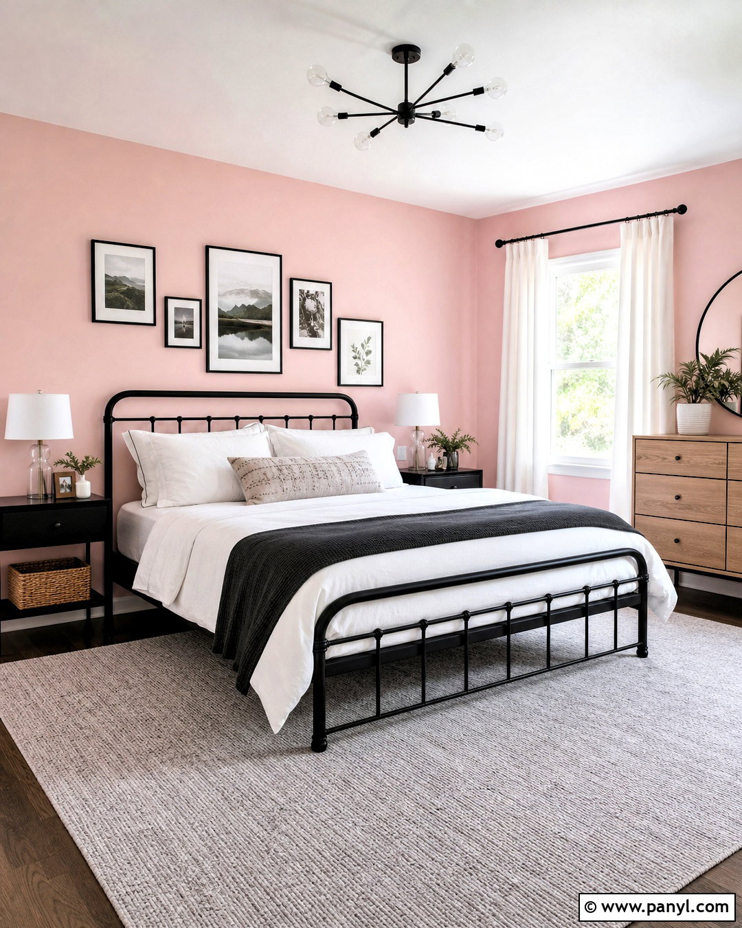 Pink Wall Room With Black Accents - 20 pink wall room ideas