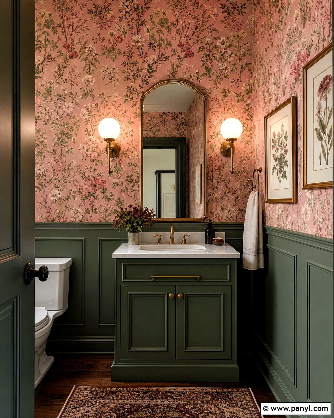 Pink Wallpaper Powder Room - 20 pink bathroom inspo ideas