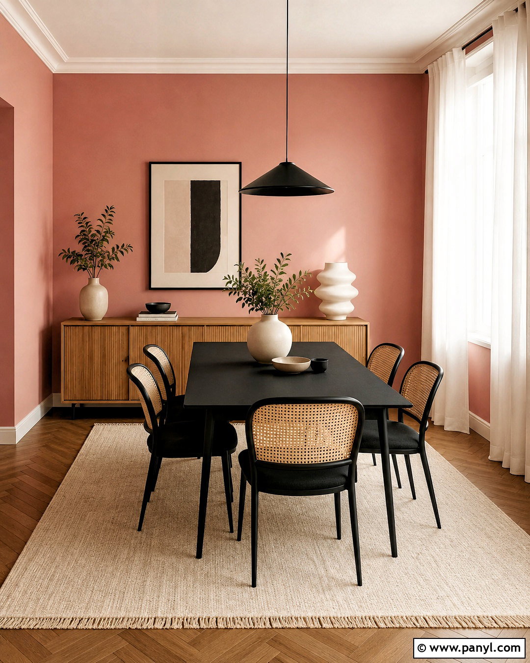 Pink Walls With Black Accents - 20 What Colours Go With Pink Walls