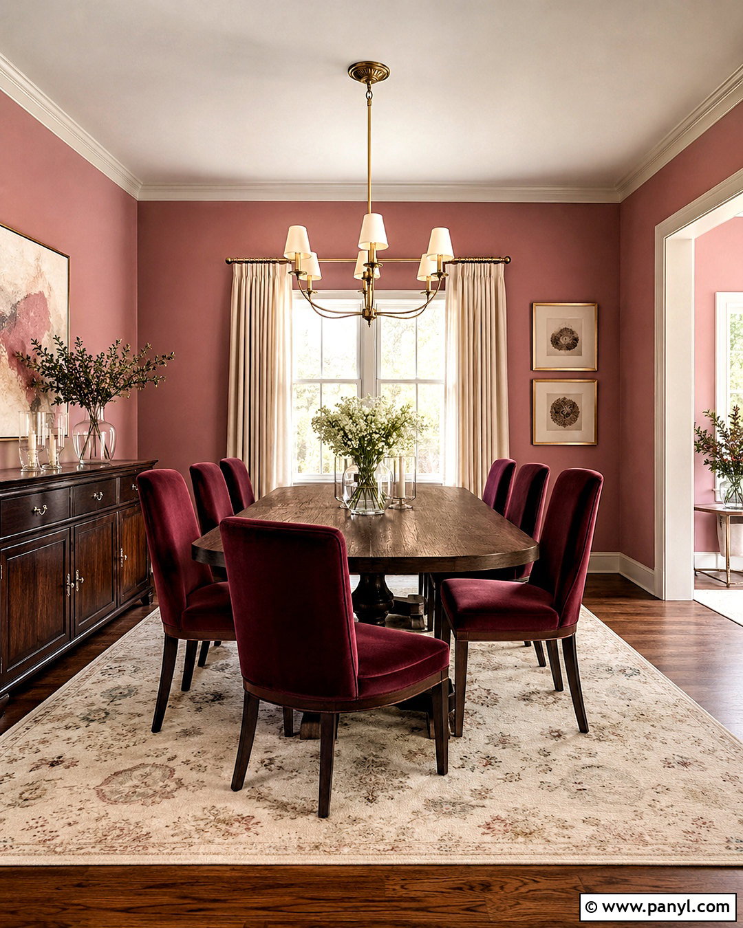 Pink Walls With Burgundy Decor - 20 What Colours Go With Pink Walls