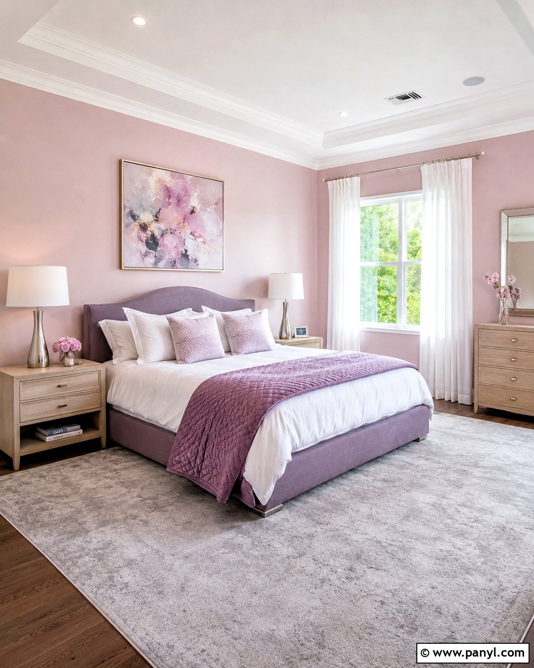 Pink Walls With Lavender Decor - 20 What Colours Go With Pink Walls