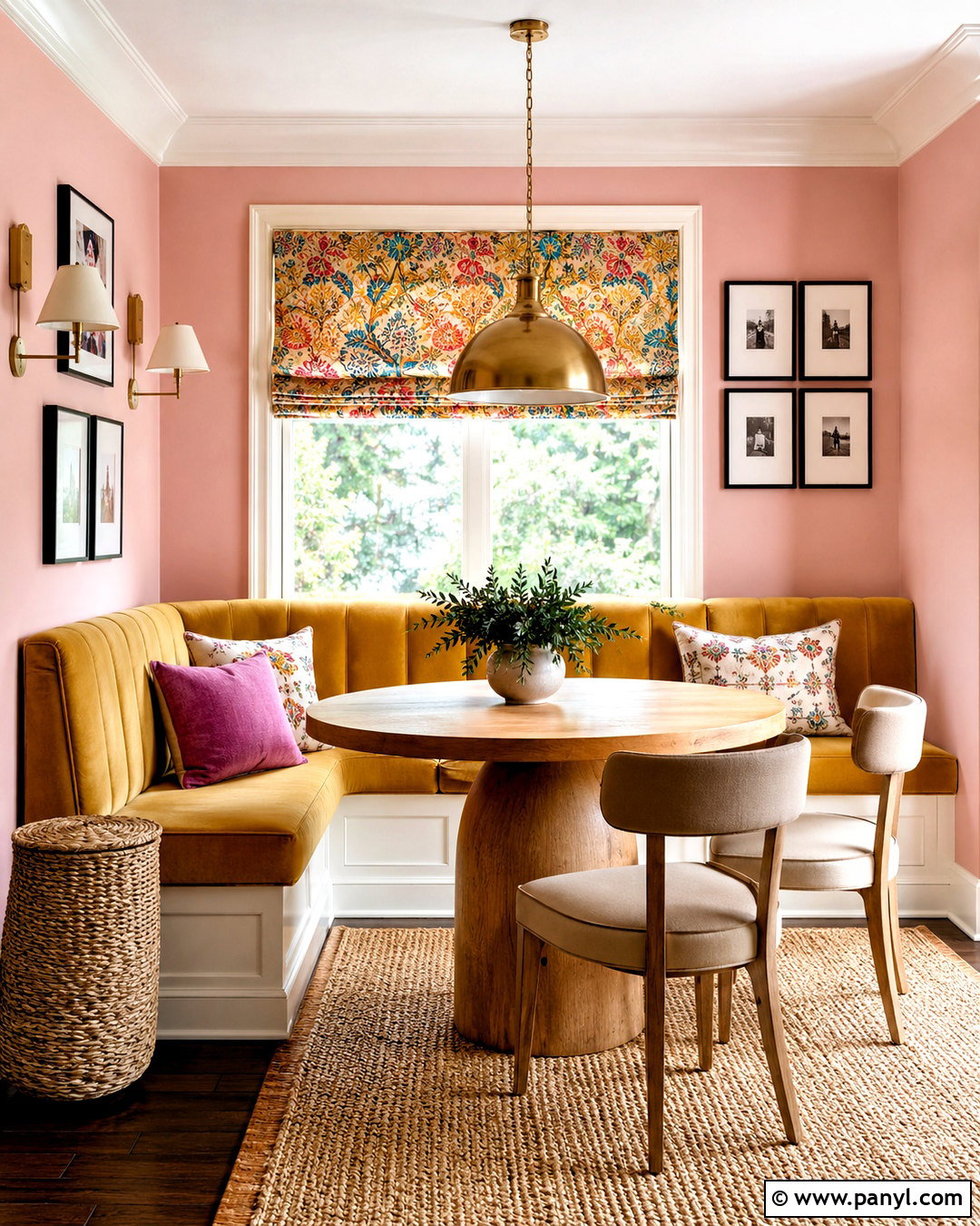 Pink Walls With Mustard Yellow Decor - 20 What Colours Go With Pink Walls