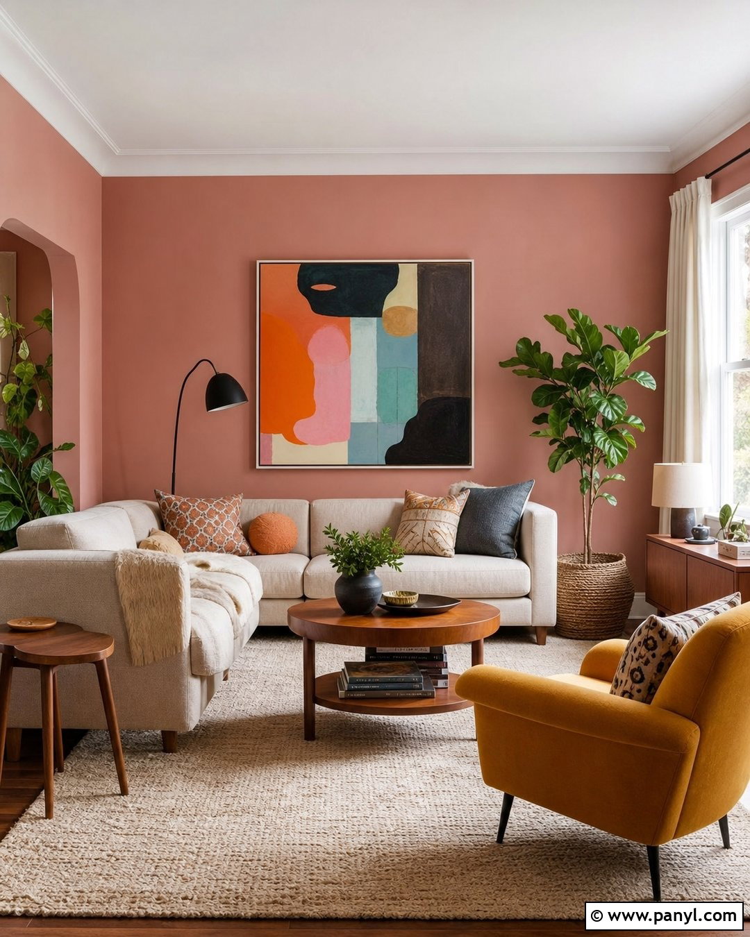 Pink Walls With Mustard Yellow - 30 pink wall color combination ideas
