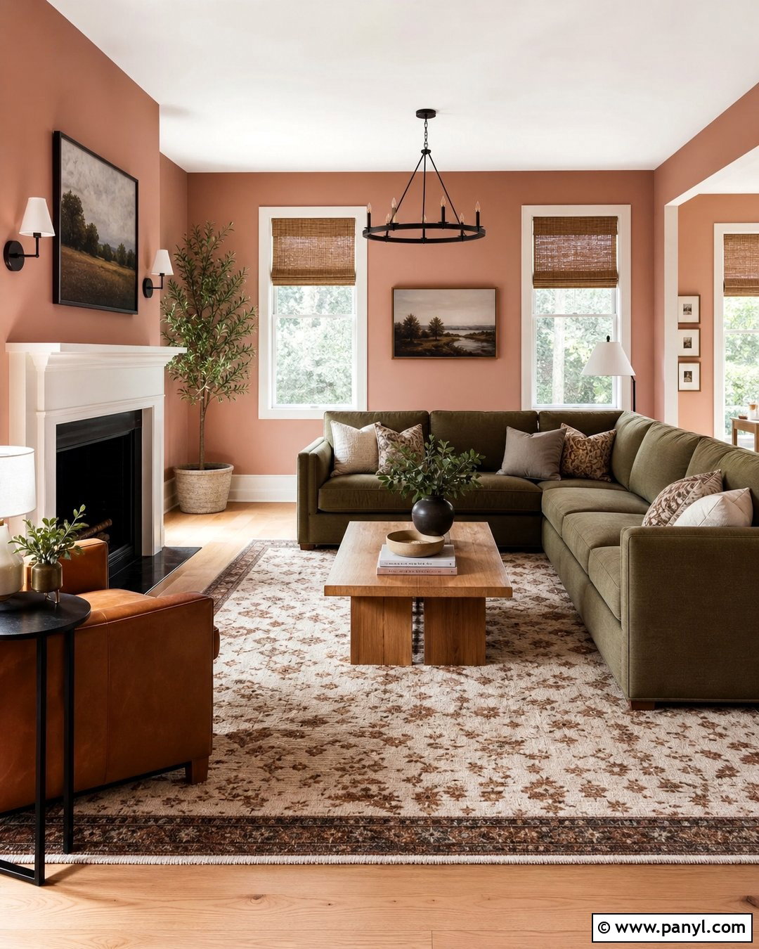 Pink Walls With Olive Green - 30 pink wall color combination ideas
