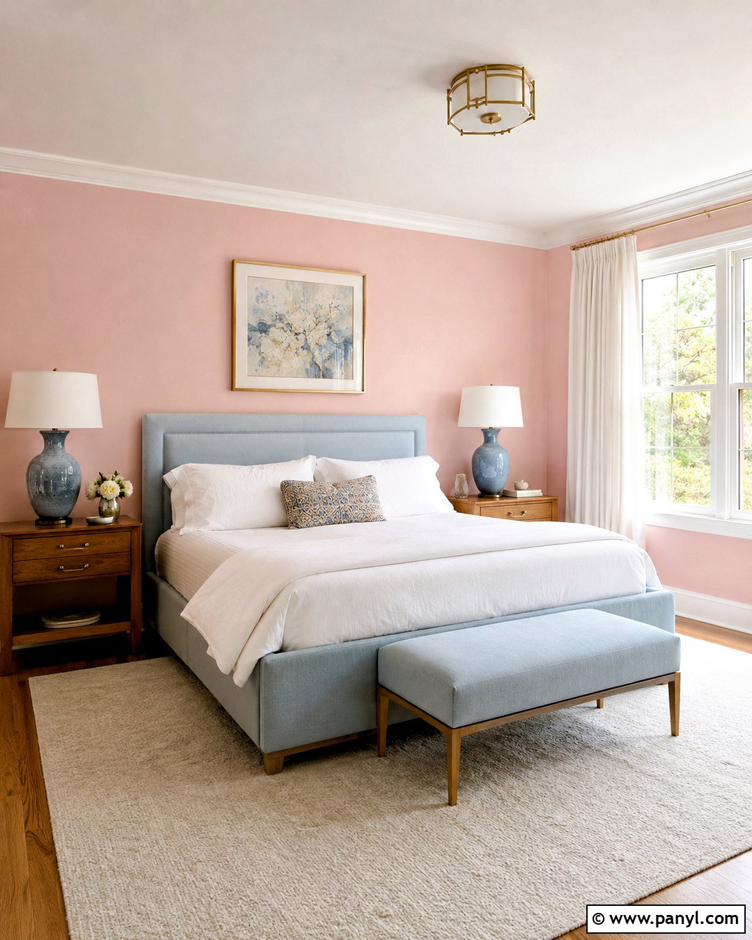 Pink Walls With Powder Blue Decor - 20 What Colours Go With Pink Walls