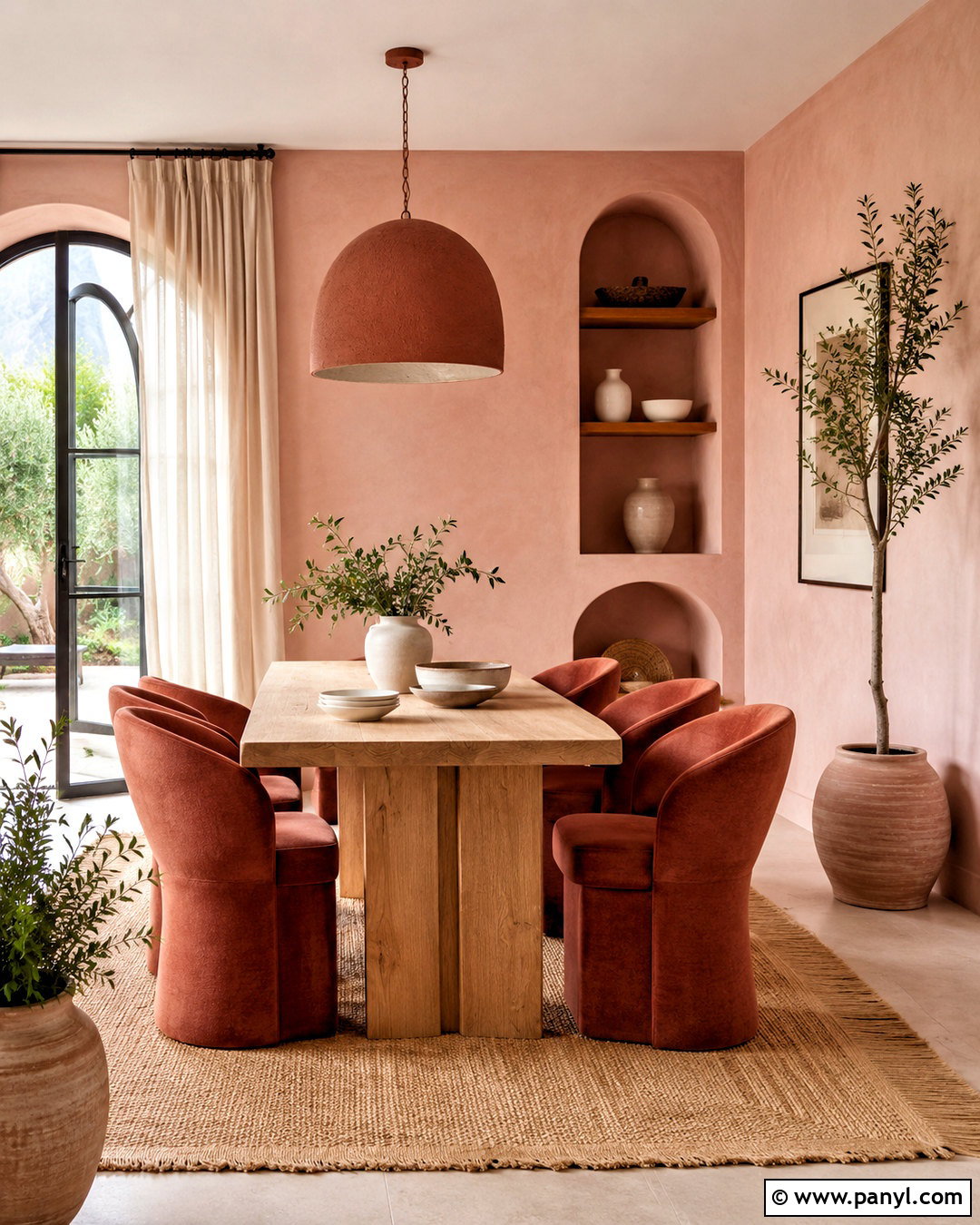 Pink Walls With Terracotta Decor - 20 What Colours Go With Pink Walls