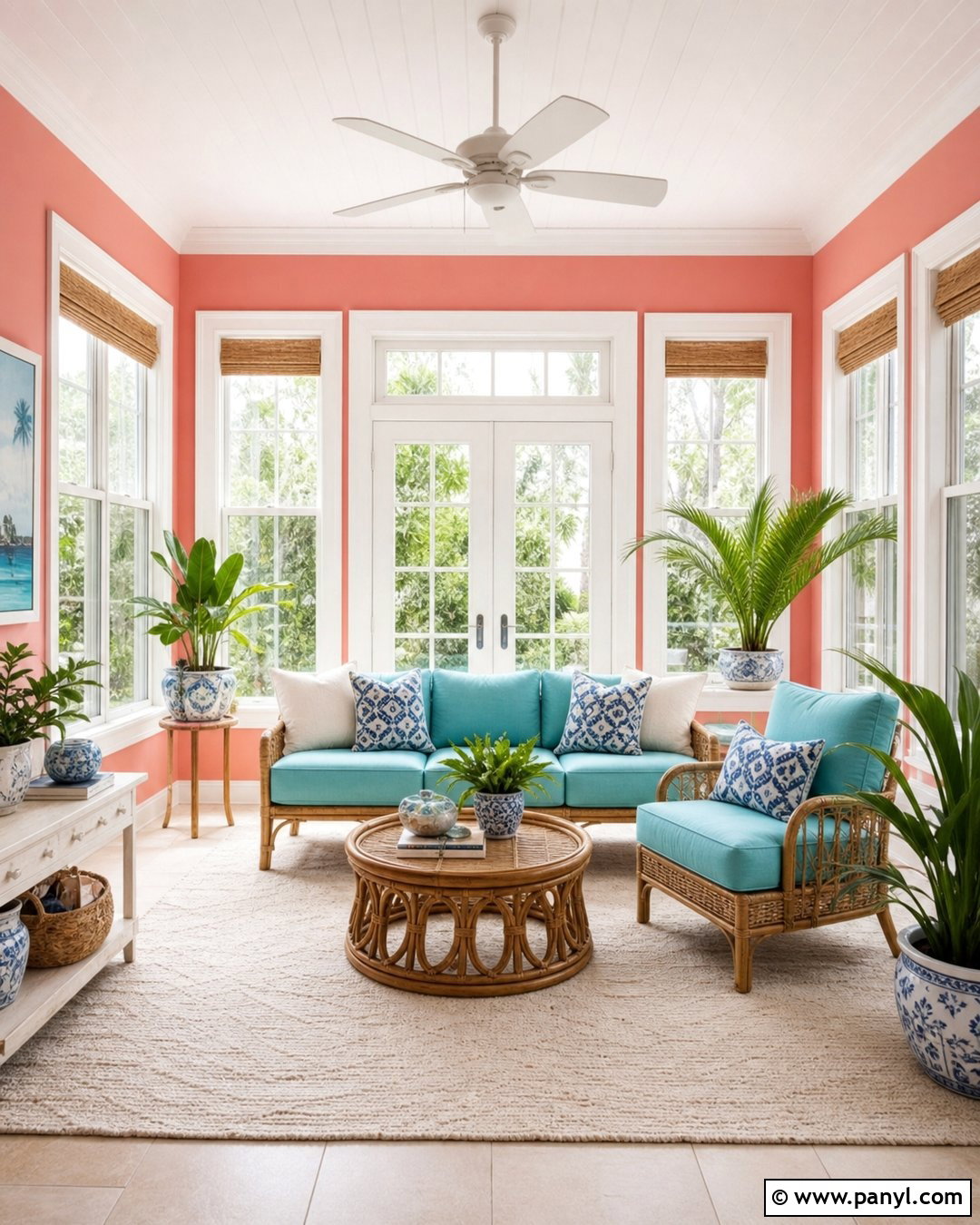 Pink Walls With Turquoise - 30 pink wall color combination ideas