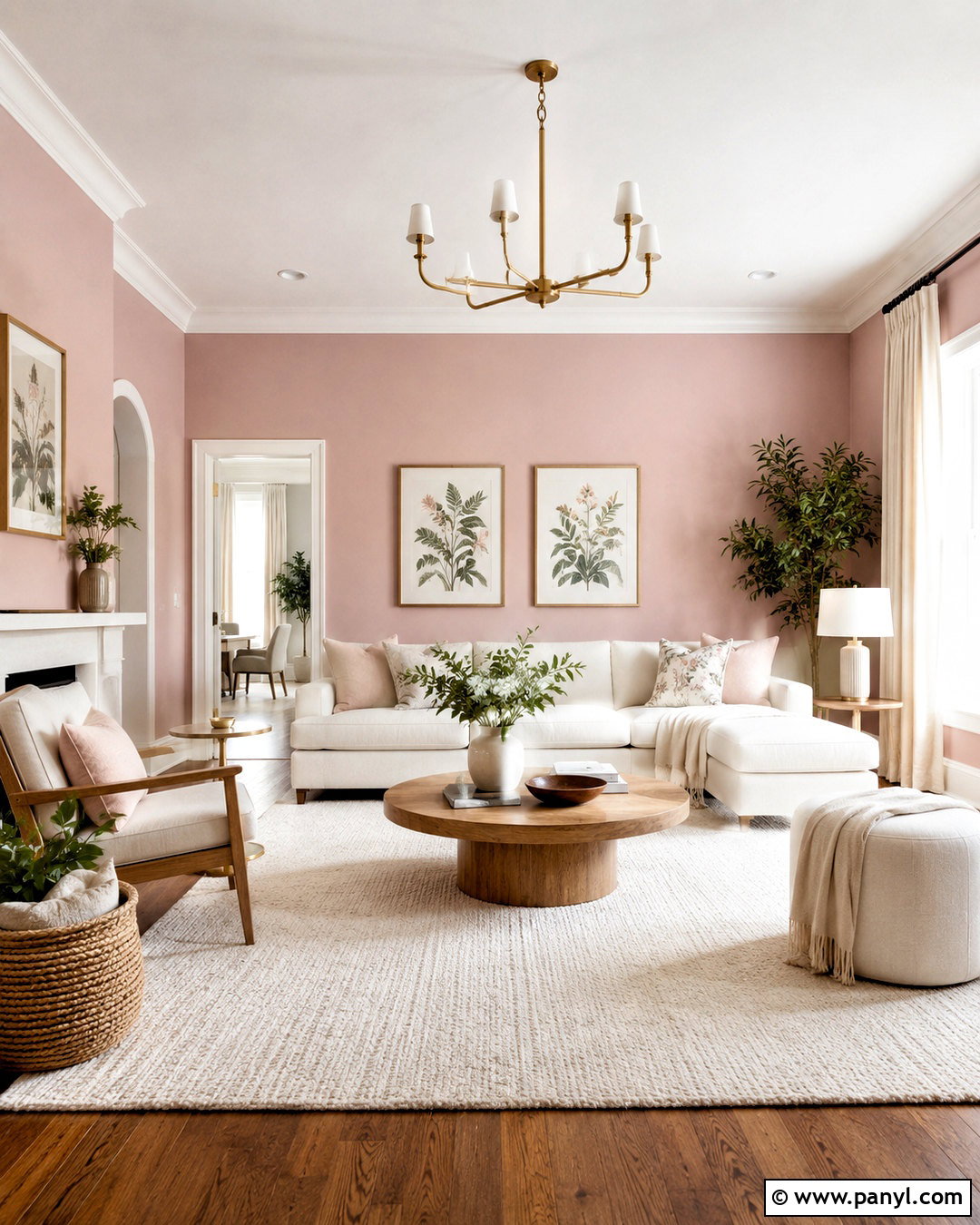 Pink Walls With Warm White Decor - 20 What Colours Go With Pink Walls
