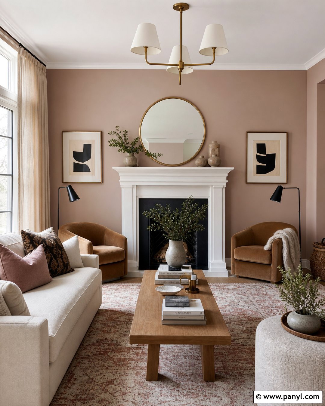 Pink Walls With White Fireplace - 25 White Pink Walls