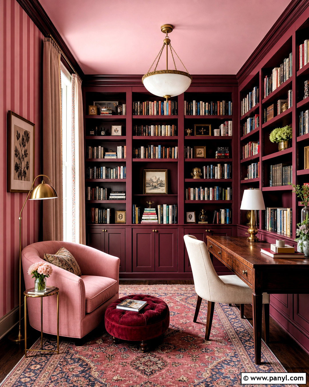 Pink and Red Striped Wallpaper Home Library - 20 pink and red stripes wallpaper ideas