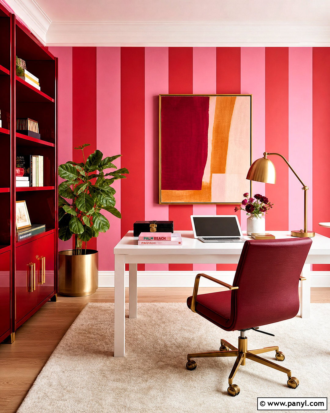 Pink and Red Striped Wallpaper Home Office - 20 pink and red stripes wallpaper ideas
