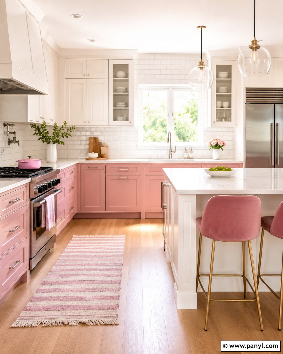 Pink and White Kitchen - 20 pink kitchen aesthetic ideas