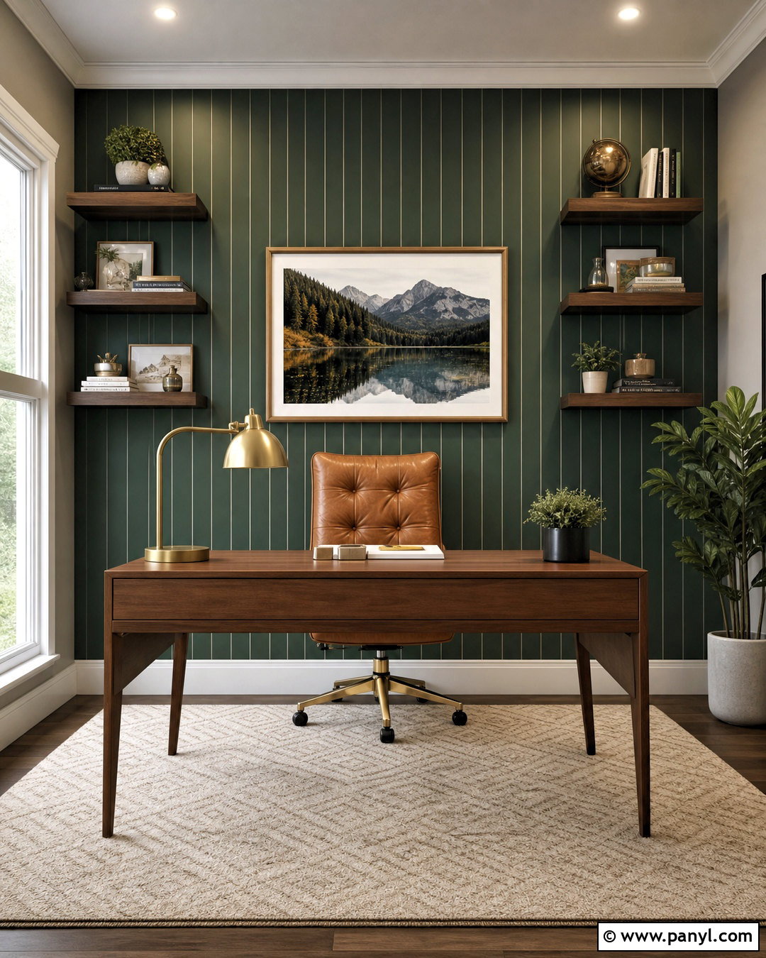 Pinstripe Accent Wall - 20 how to paint stripes on a wall ideas