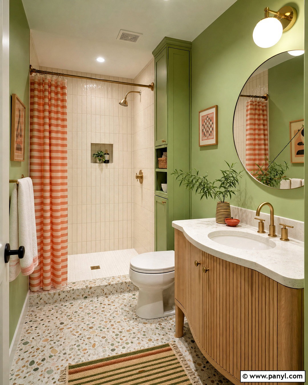 Pistachio Green Bathroom - 20 fun bathroom colors