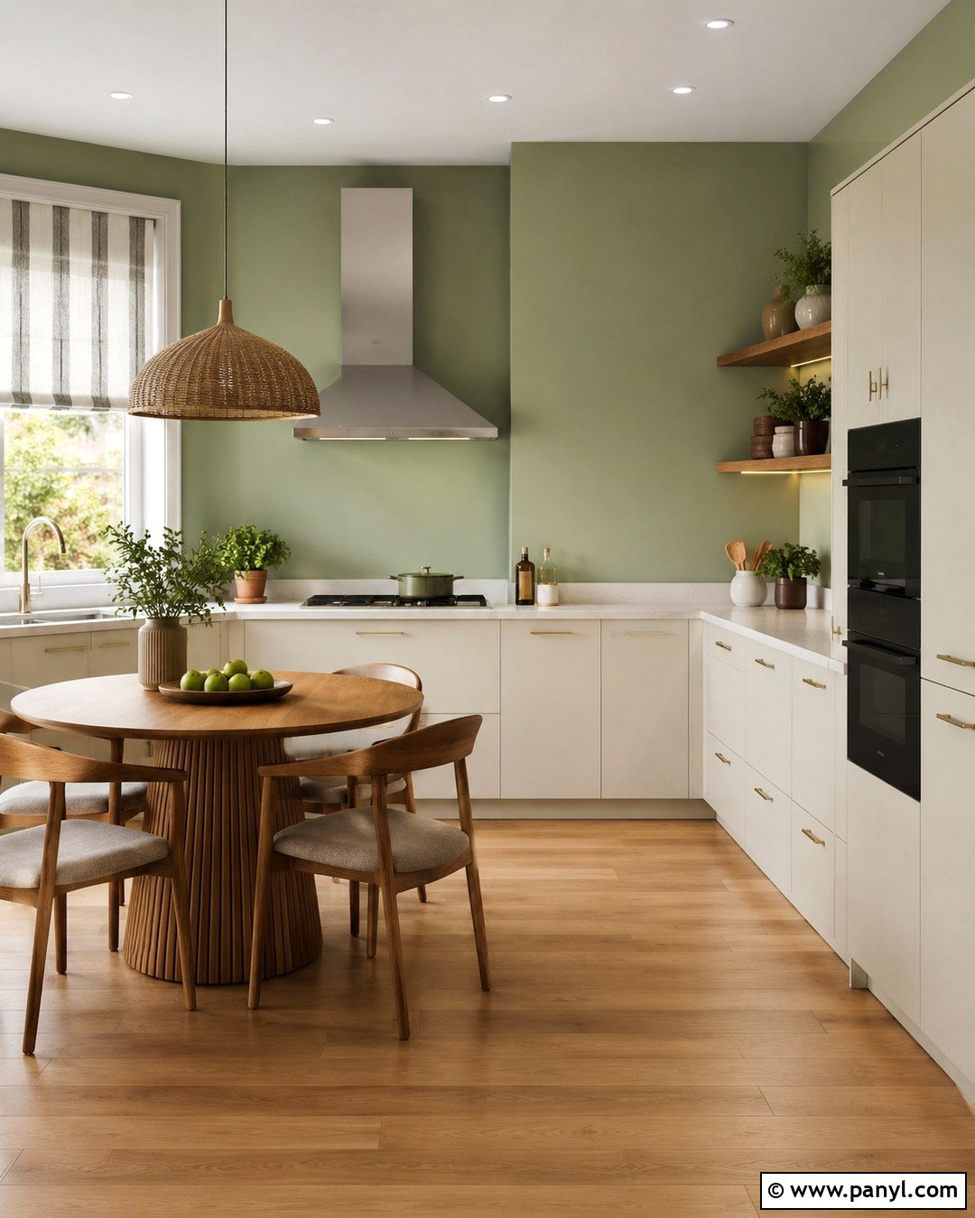 Pistachio Green Kitchen Wall - 20 Plain Green Wall Ideas