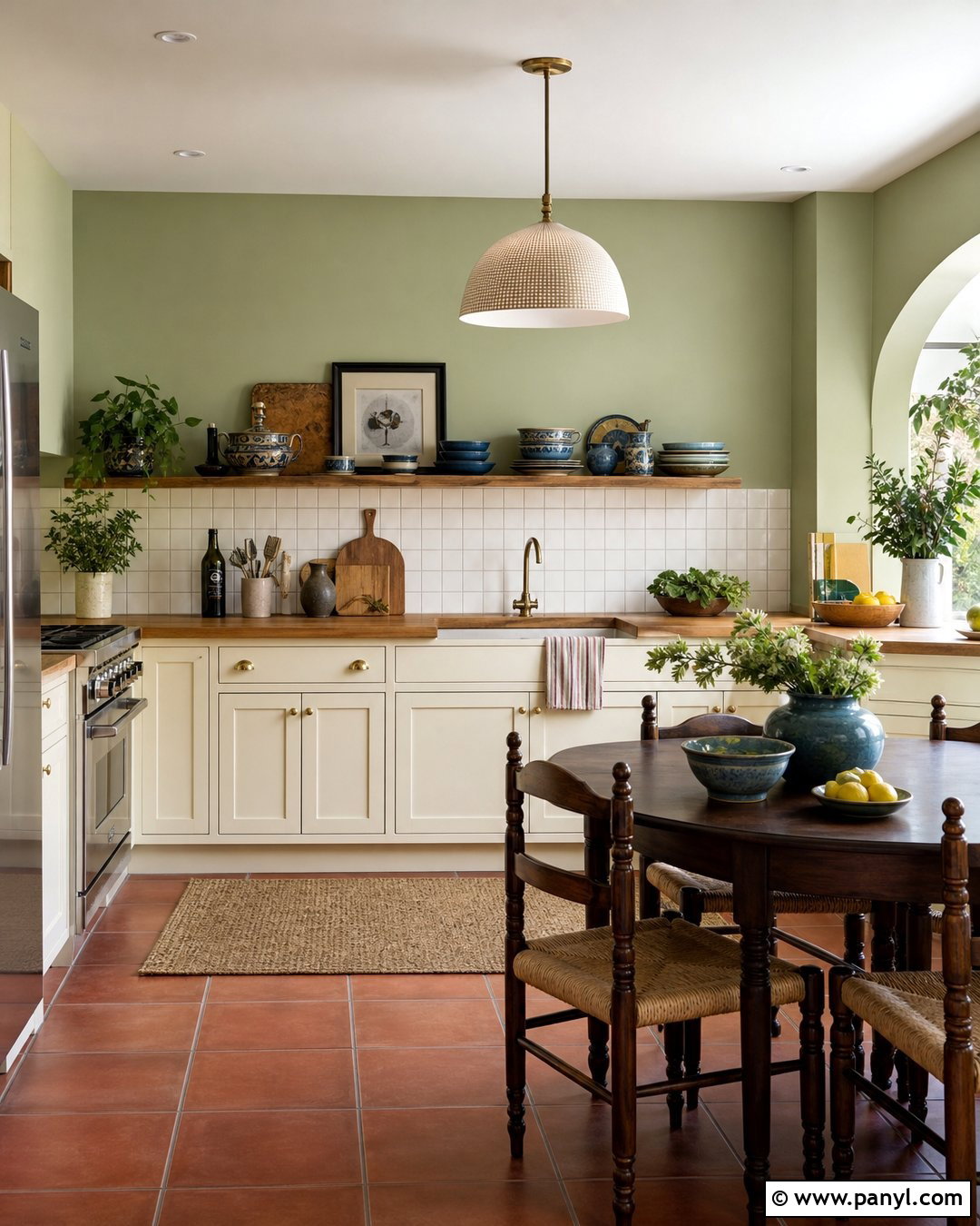 Pistachio Green Kitchen Walls - 35 kitchen wall colours