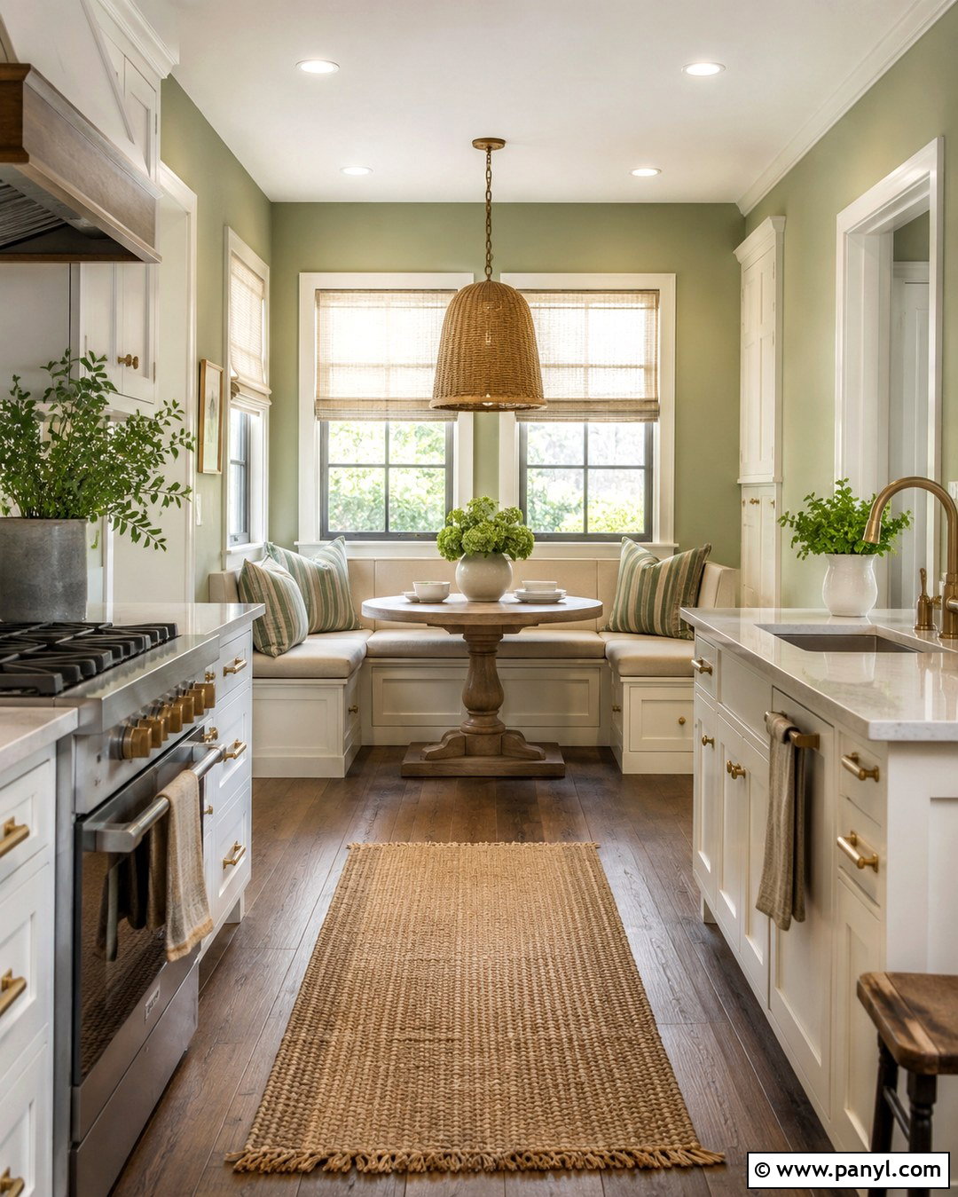 Pistachio Green Kitchen Walls With A Breakfast Nook - 20 pistachio green kitchen walls