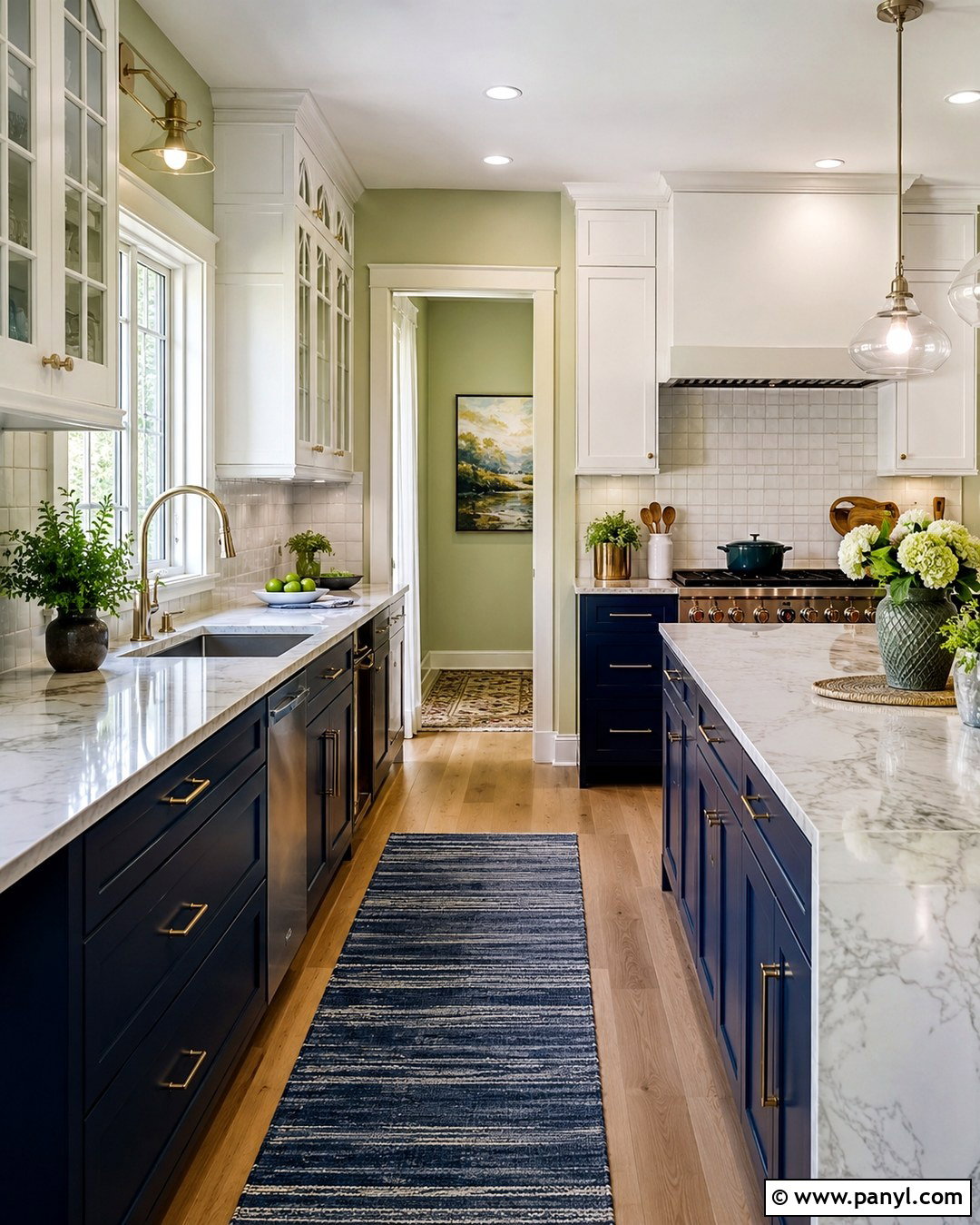 Pistachio Green Kitchen Walls With Navy Cabinets - 20 pistachio green kitchen walls