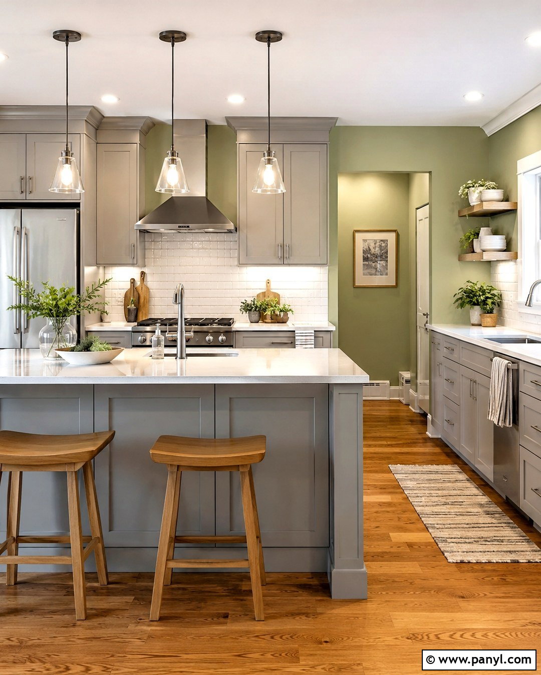 Pistachio Green Kitchen Walls With White Subway Tile - 20 pistachio green kitchen walls