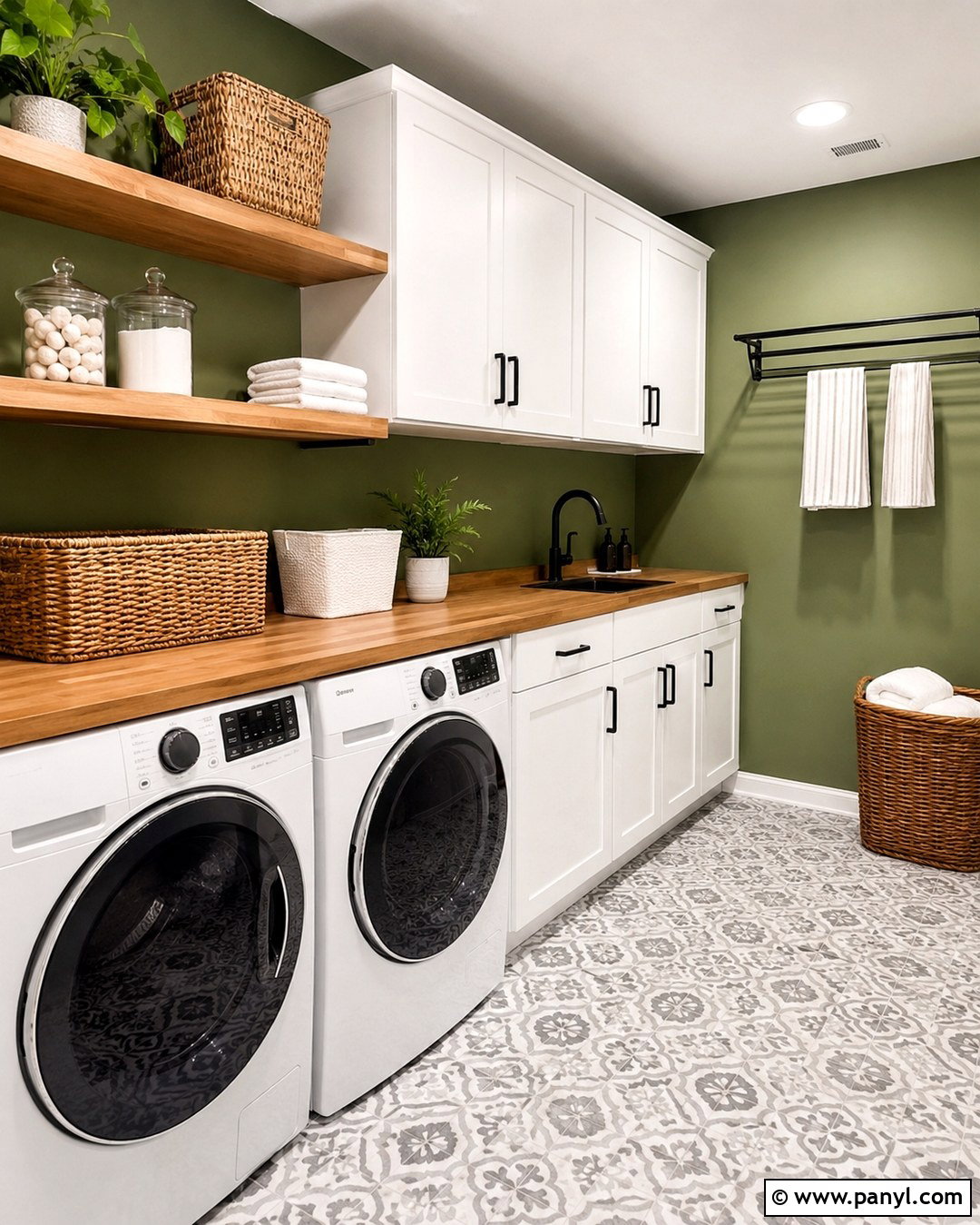 Pistachio Green Laundry Room Accent Wall - 20 Best Green For Accent Wall Ideas