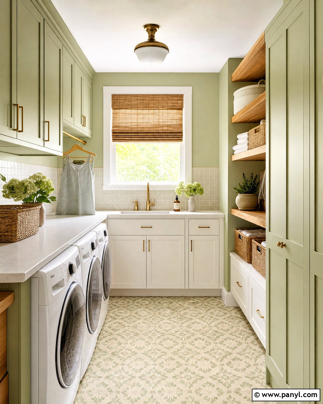 Pistachio Green Laundry Room - 20 soft green paint color ideas