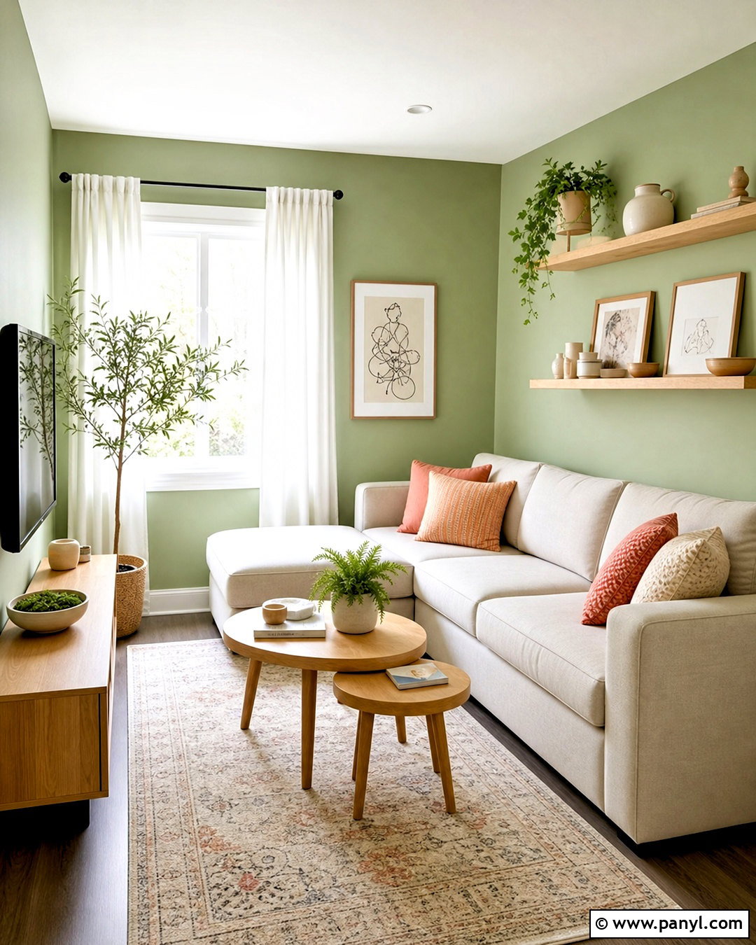 Pistachio Green Living Room Walls - 20 green living room walls