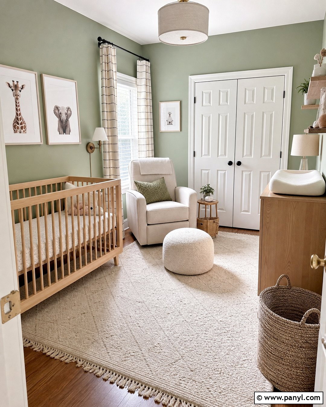 Pistachio Green Nursery Walls - 30 Green Color Wall Ideas