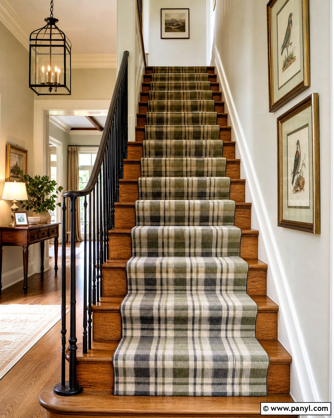 Plaid Carpet for Stairs - 20 high traffic carpet ideas