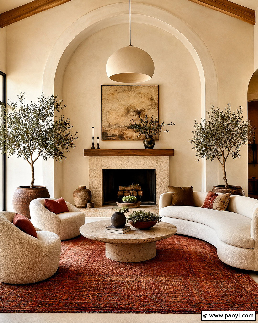 Plaster Arch Accent Wall - 35 tall accent wall high ceilings