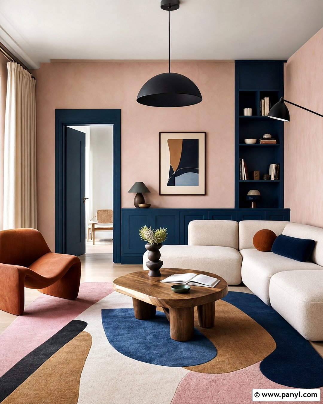 Plaster Pink And Petrol Blue Walls - 20 Pink And Blue Wall Colors