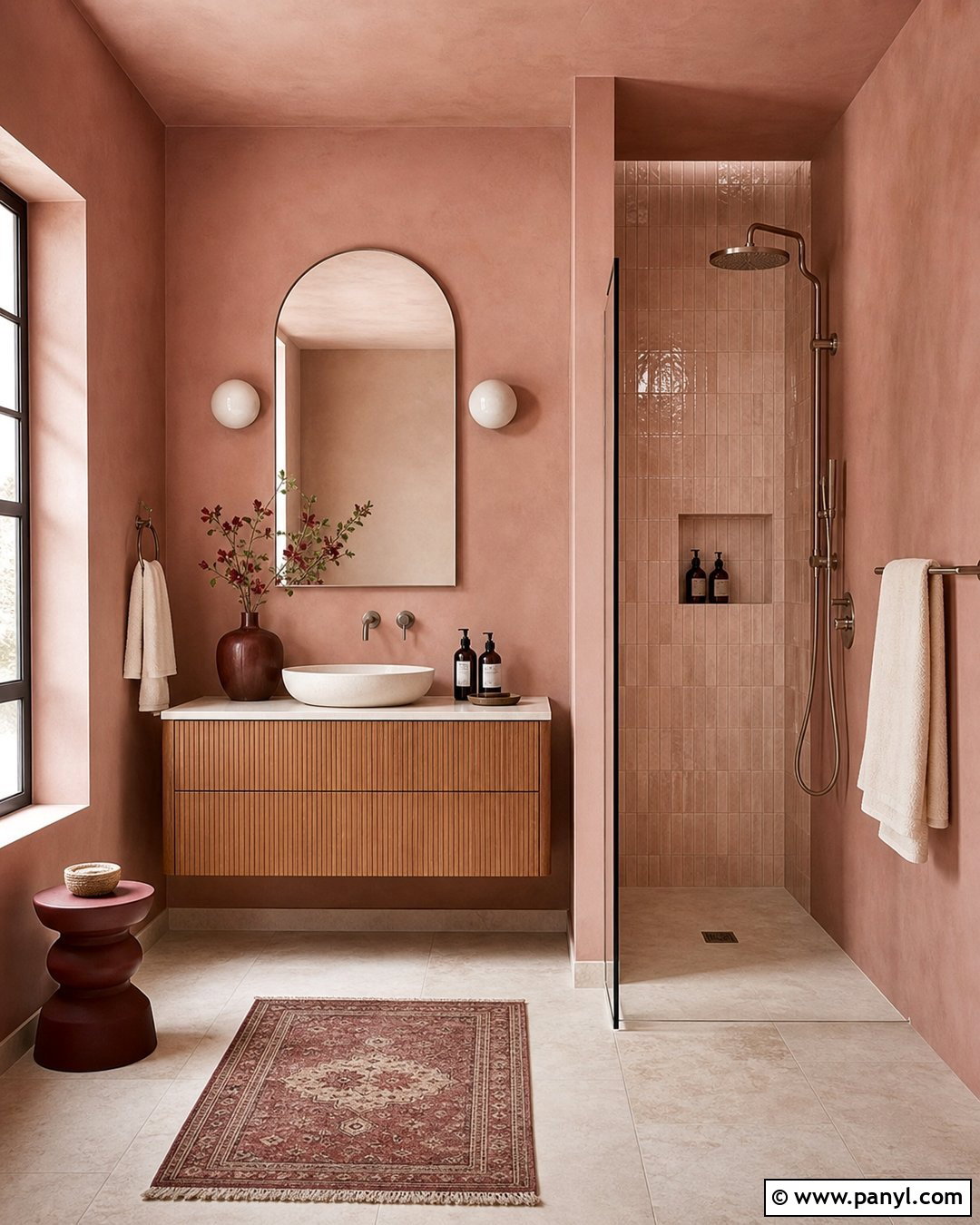 Plaster Pink Bathroom - 25 Bathroom Color Trends 2027