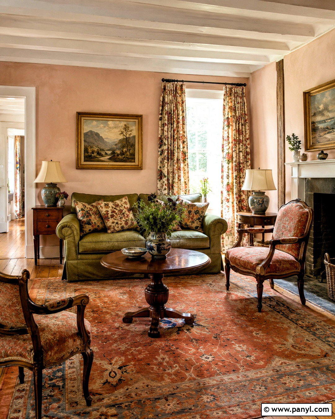 Plaster Pink Cottage Sitting Room - 20 cottage paint colors interior ideas