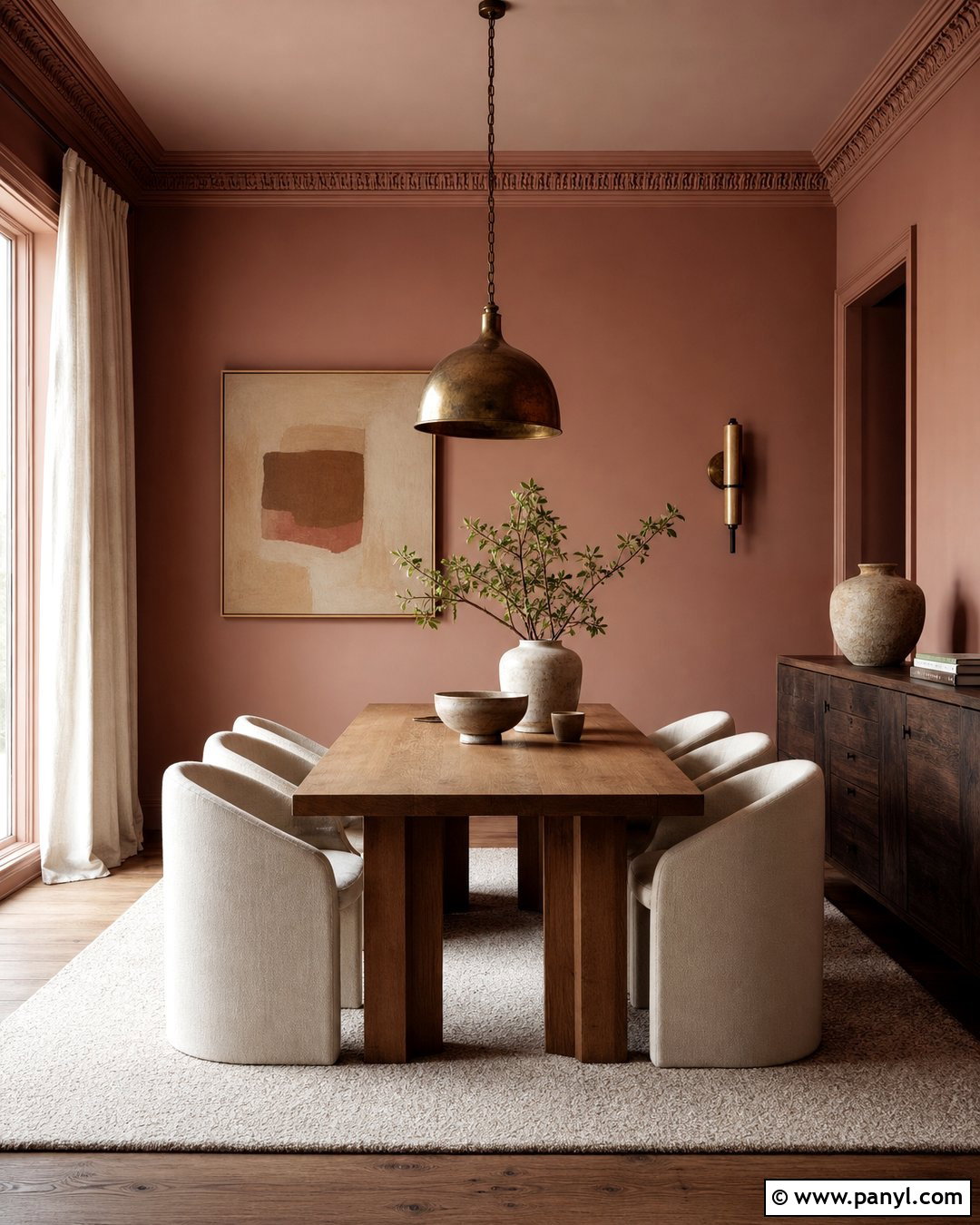 Plaster Pink Dining Room Walls - 35 Pink Painted Walls