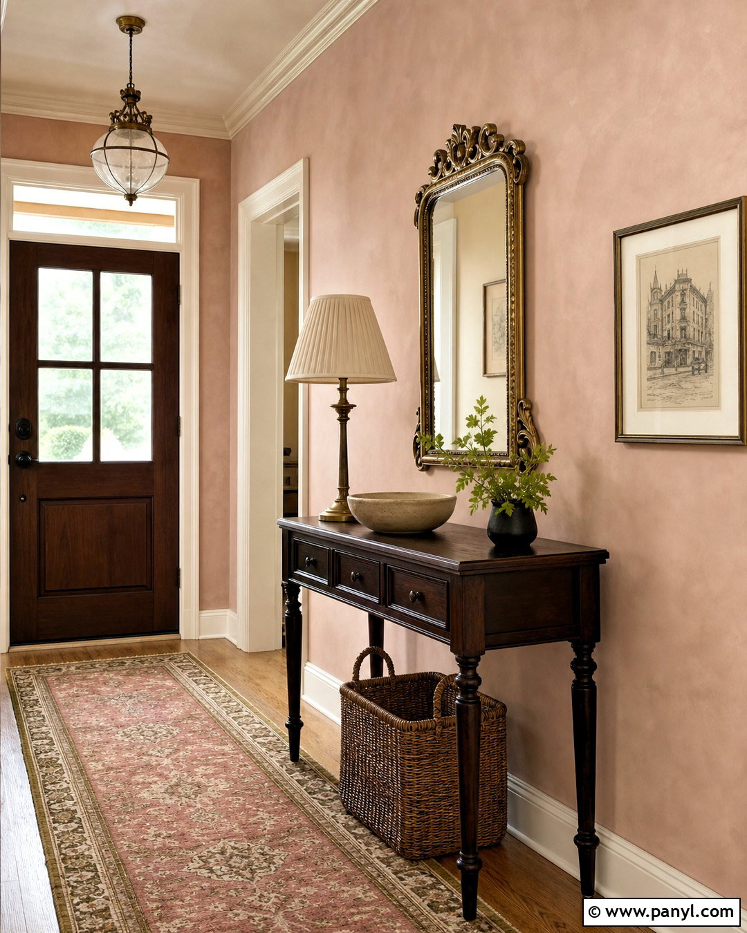 Plaster Pink Entryway Walls - 20 entryway wall color ideas